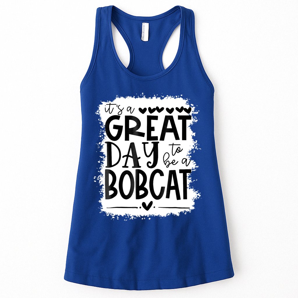 Bobcats School Sports Fan Team Spirit Mascot Gift Bleached Womens Tank Top