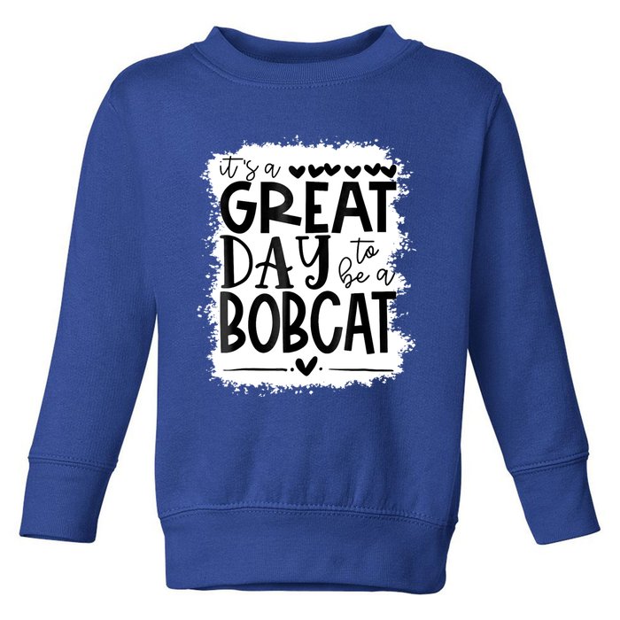 Bobcats School Sports Fan Team Spirit Mascot Gift Bleached Toddler Sweatshirt