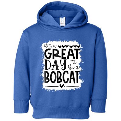 Bobcats School Sports Fan Team Spirit Mascot Gift Bleached Toddler Hoodie