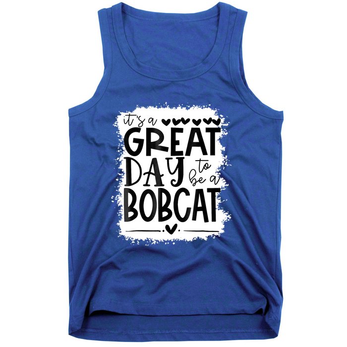 Bobcats School Sports Fan Team Spirit Mascot Gift Bleached Tank Top