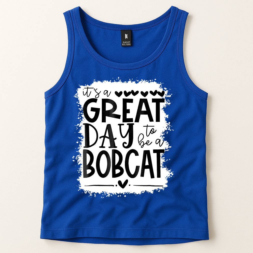 Bobcats School Sports Fan Team Spirit Mascot Gift Bleached Tank Top