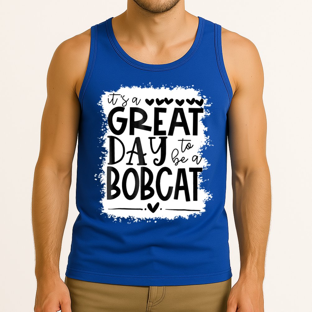Bobcats School Sports Fan Team Spirit Mascot Gift Bleached Tank Top