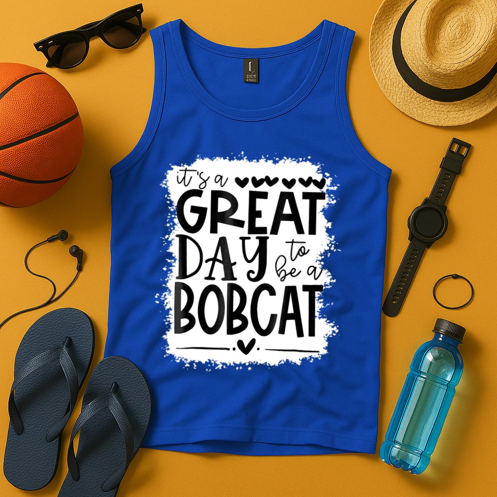 Bobcats School Sports Fan Team Spirit Mascot Gift Bleached Tank Top