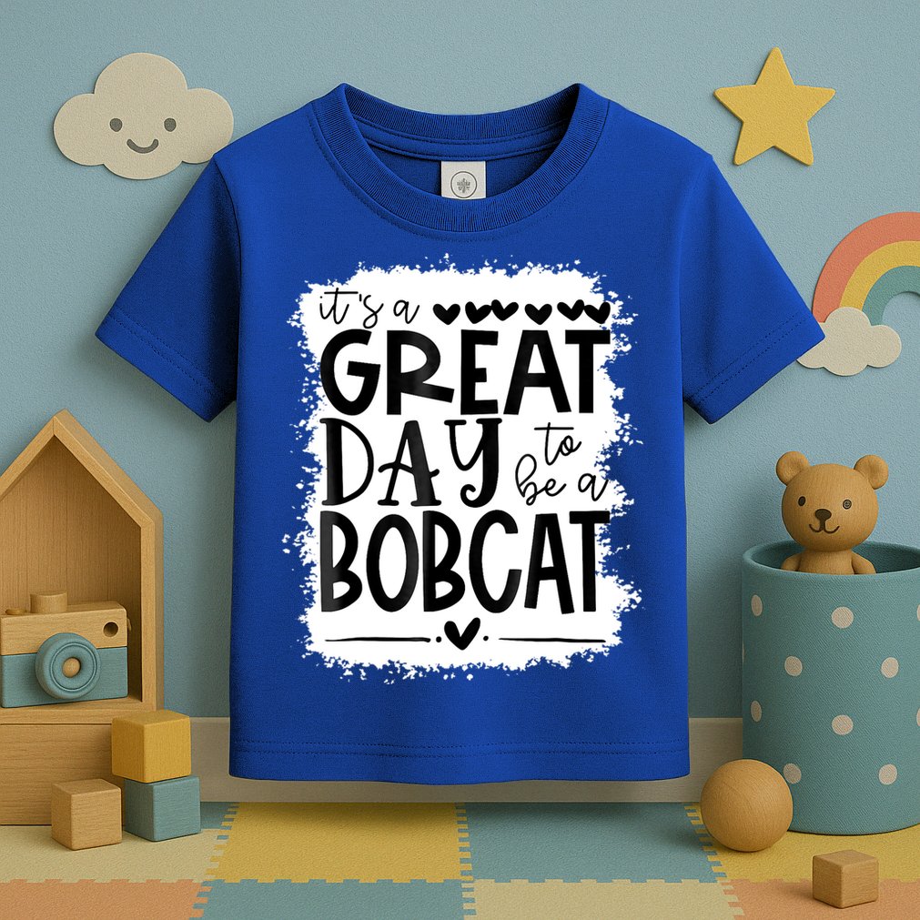 Bobcats School Sports Fan Team Spirit Mascot Gift Bleached Toddler T-Shirt
