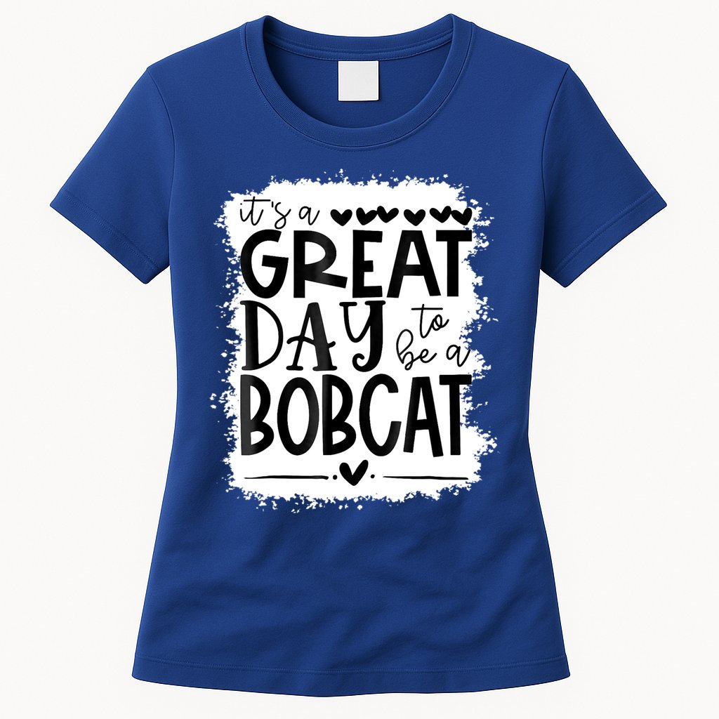 Bobcats School Sports Fan Team Spirit Mascot Gift Bleached Womens T-Shirt