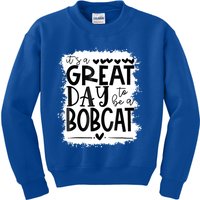 Bobcats School Sports Fan Team Spirit Mascot Gift Bleached Kids Sweatshirt