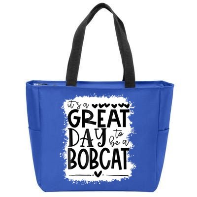 Bobcats School Sports Fan Team Spirit Mascot Gift Bleached Zip Tote Bag