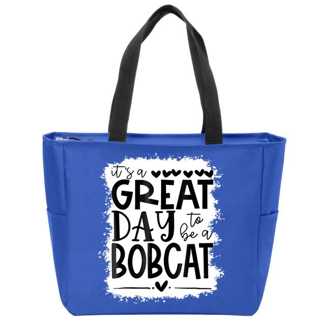 Bobcats School Sports Fan Team Spirit Mascot Gift Bleached Zip Tote Bag