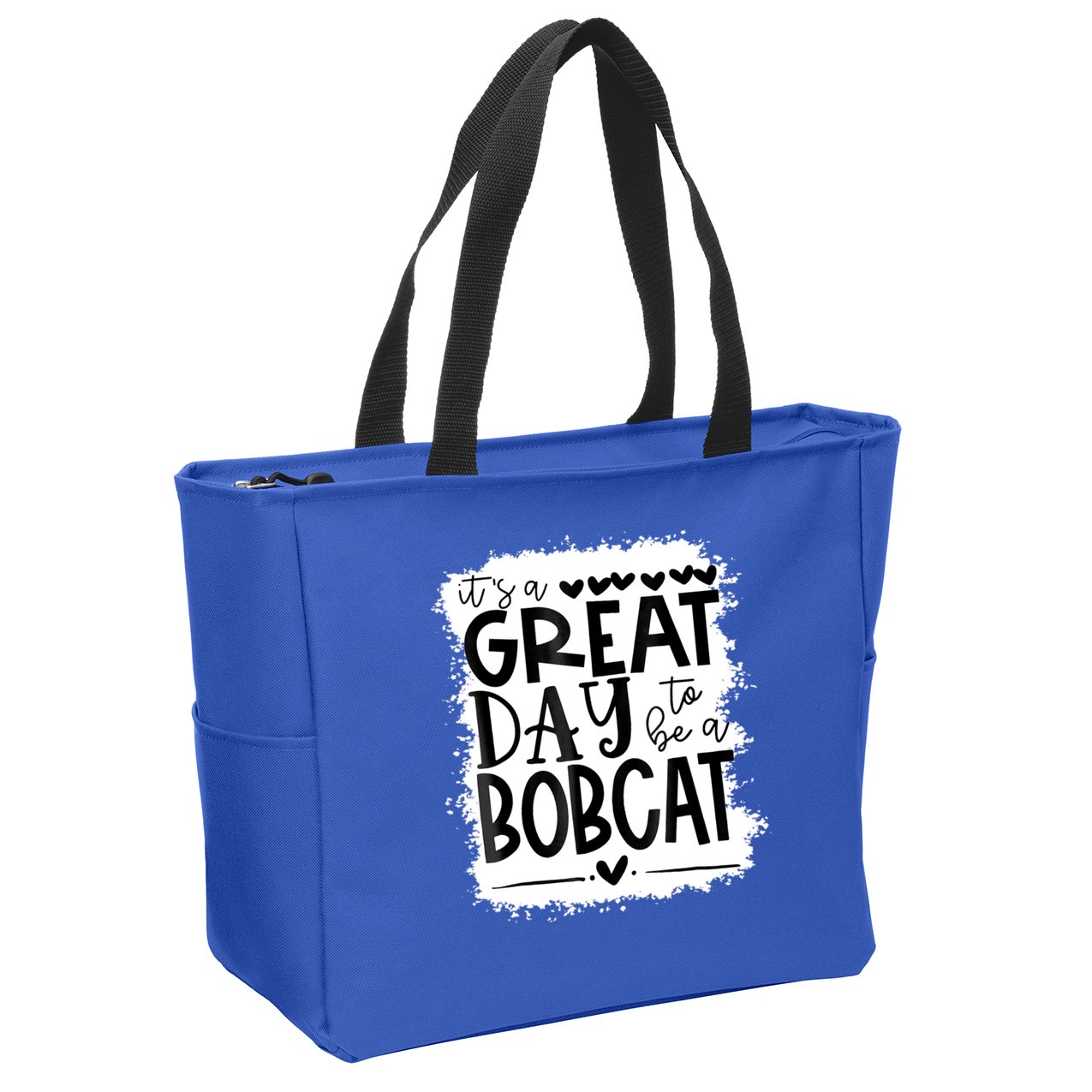 Bobcats School Sports Fan Team Spirit Mascot Gift Bleached Zip Tote Bag