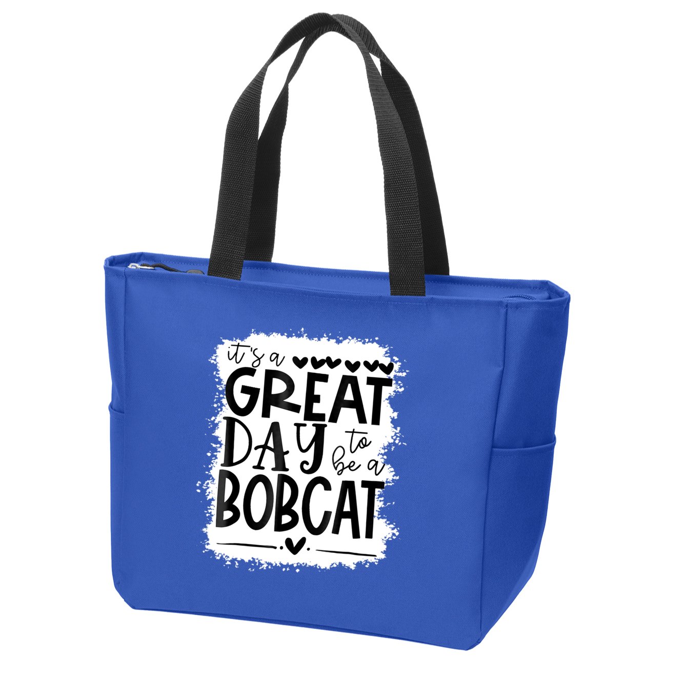Bobcats School Sports Fan Team Spirit Mascot Gift Bleached Zip Tote Bag