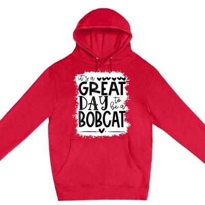 Bobcats School Sports Fan Team Spirit Mascot Gift Bleached Premium Pullover Hoodie