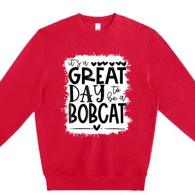 Bobcats School Sports Fan Team Spirit Mascot Gift Bleached Premium Crewneck Sweatshirt