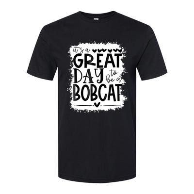 Bobcats School Sports Fan Team Spirit Mascot Gift Bleached Softstyle CVC T-Shirt