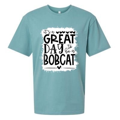 Bobcats School Sports Fan Team Spirit Mascot Gift Bleached Sueded Cloud Jersey T-Shirt