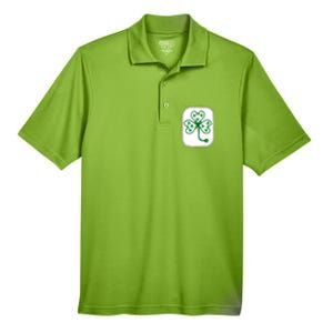 Bleach Shamrock Stethoscope Nurse St Patricks Day For Women Men's Origin Performance Pique Polo