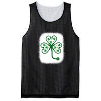 Bleach Shamrock Stethoscope Nurse St Patricks Day For Women Mesh Reversible Basketball Jersey Tank