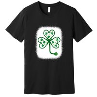 Bleach Shamrock Stethoscope Nurse St Patricks Day For Women Premium T-Shirt