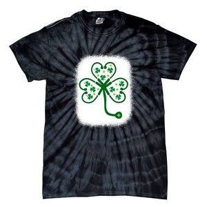 Bleach Shamrock Stethoscope Nurse St Patricks Day For Women Tie-Dye T-Shirt