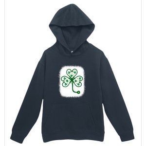 Bleach Shamrock Stethoscope Nurse St Patricks Day For Women Urban Pullover Hoodie