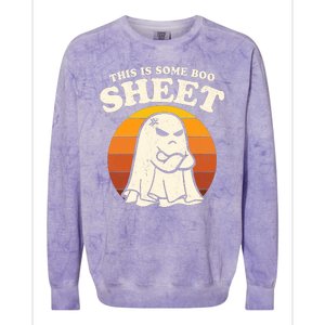 Boo Sheet Shirt This Is Some Boo Sheet Ghost Funny Retro Halloween Colorblast Crewneck Sweatshirt