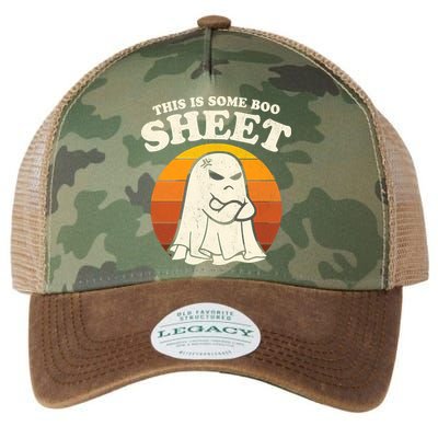 Boo Sheet Shirt This Is Some Boo Sheet Ghost Funny Retro Halloween Legacy Tie Dye Trucker Hat