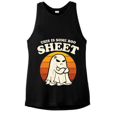 Boo Sheet Shirt This Is Some Boo Sheet Ghost Funny Retro Halloween Ladies PosiCharge Tri-Blend Wicking Tank