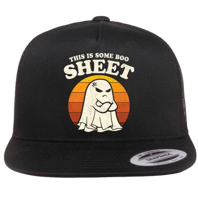 Boo Sheet Shirt This Is Some Boo Sheet Ghost Funny Retro Halloween Flatbill Hat