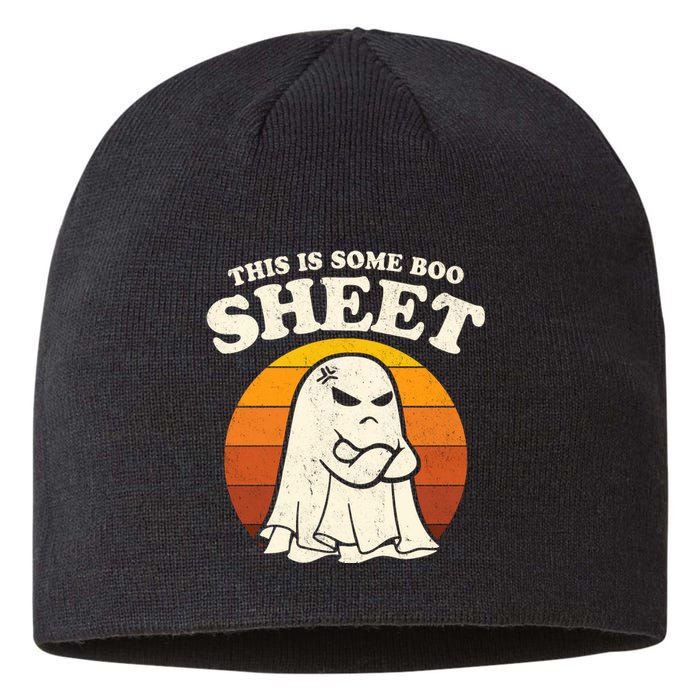 Boo Sheet Shirt This Is Some Boo Sheet Ghost Funny Retro Halloween Sustainable Beanie