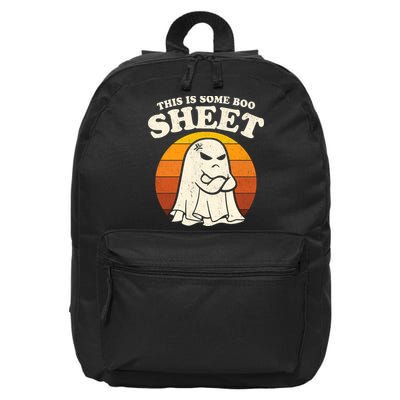 Boo Sheet Shirt This Is Some Boo Sheet Ghost Funny Retro Halloween 16 in Basic Backpack