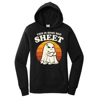 Boo Sheet Shirt This Is Some Boo Sheet Ghost Funny Retro Halloween Women's Pullover Hoodie