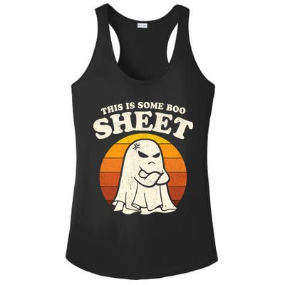 Boo Sheet Shirt This Is Some Boo Sheet Ghost Funny Retro Halloween Ladies PosiCharge Competitor Racerback Tank