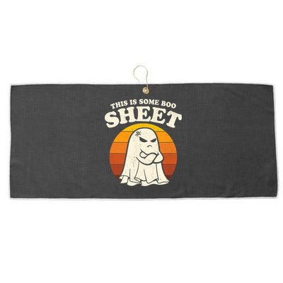 Boo Sheet Shirt This Is Some Boo Sheet Ghost Funny Retro Halloween Large Microfiber Waffle Golf Towel