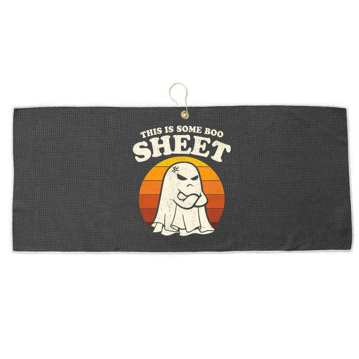 Boo Sheet Shirt This Is Some Boo Sheet Ghost Funny Retro Halloween Large Microfiber Waffle Golf Towel