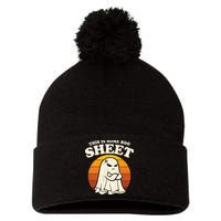Boo Sheet Shirt This Is Some Boo Sheet Ghost Funny Retro Halloween Pom Pom 12in Knit Beanie