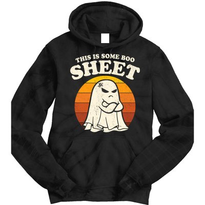 Boo Sheet Shirt This Is Some Boo Sheet Ghost Funny Retro Halloween Tie Dye Hoodie