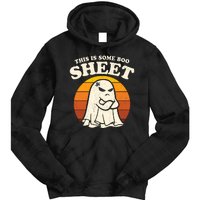 Boo Sheet Shirt This Is Some Boo Sheet Ghost Funny Retro Halloween Tie Dye Hoodie