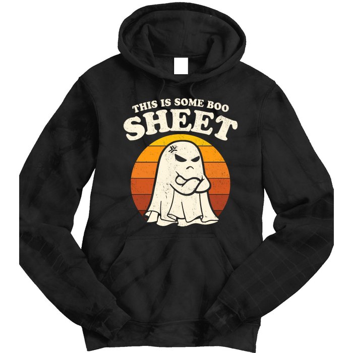 Boo Sheet Shirt This Is Some Boo Sheet Ghost Funny Retro Halloween Tie Dye Hoodie