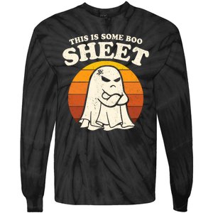 Boo Sheet Shirt This Is Some Boo Sheet Ghost Funny Retro Halloween Tie-Dye Long Sleeve Shirt