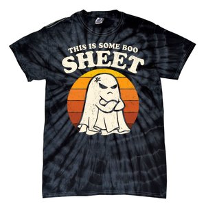 Boo Sheet Shirt This Is Some Boo Sheet Ghost Funny Retro Halloween Tie-Dye T-Shirt