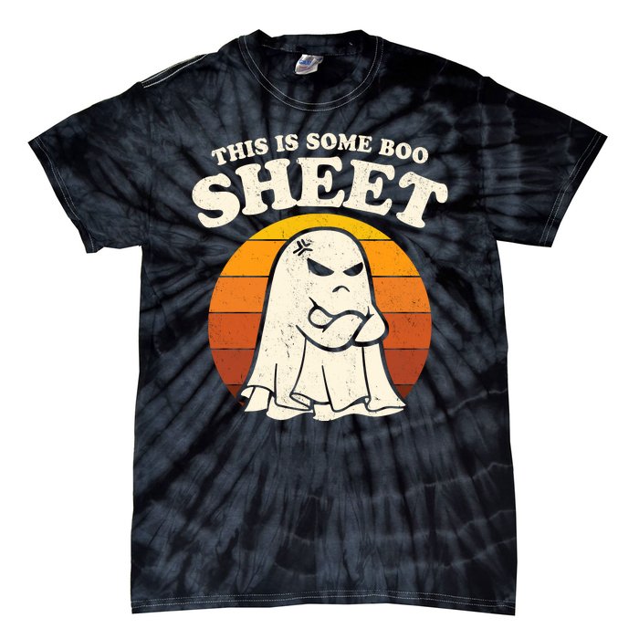 Boo Sheet Shirt This Is Some Boo Sheet Ghost Funny Retro Halloween Tie-Dye T-Shirt