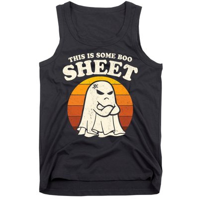 Boo Sheet Shirt This Is Some Boo Sheet Ghost Funny Retro Halloween Tank Top