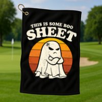 Boo Sheet Shirt This Is Some Boo Sheet Ghost Funny Retro Halloween Golf Towel