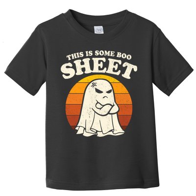 Boo Sheet Shirt This Is Some Boo Sheet Ghost Funny Retro Halloween Toddler T-Shirt
