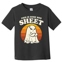 Boo Sheet Shirt This Is Some Boo Sheet Ghost Funny Retro Halloween Toddler T-Shirt