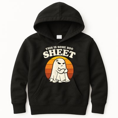 Boo Sheet Shirt This Is Some Boo Sheet Ghost Funny Retro Halloween Kids Hoodie
