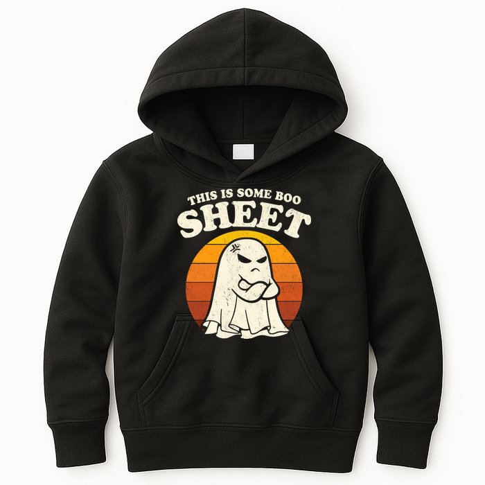 Boo Sheet Shirt This Is Some Boo Sheet Ghost Funny Retro Halloween Kids Hoodie