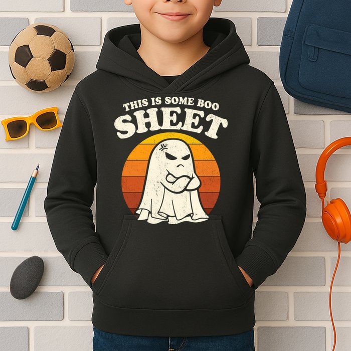 Boo Sheet Shirt This Is Some Boo Sheet Ghost Funny Retro Halloween Kids Hoodie