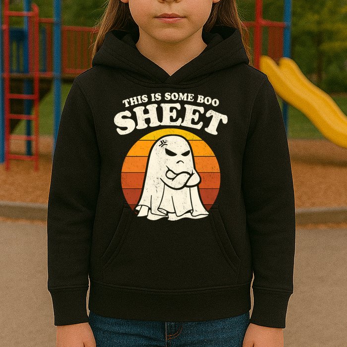 Boo Sheet Shirt This Is Some Boo Sheet Ghost Funny Retro Halloween Kids Hoodie
