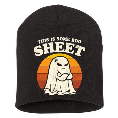 Boo Sheet Shirt This Is Some Boo Sheet Ghost Funny Retro Halloween Short Acrylic Beanie