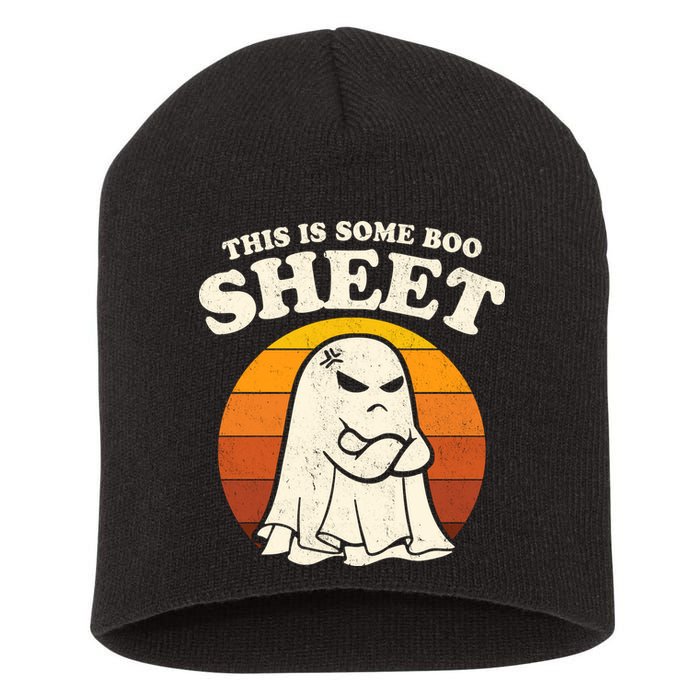 Boo Sheet Shirt This Is Some Boo Sheet Ghost Funny Retro Halloween Short Acrylic Beanie